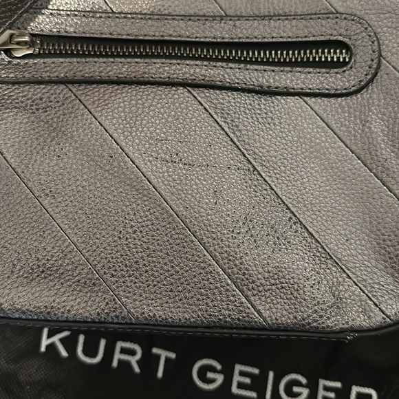 Kurt Geiger, Kensington Crossbody Bag in Gunmetal Metallic Gray - Picture 11 of 13